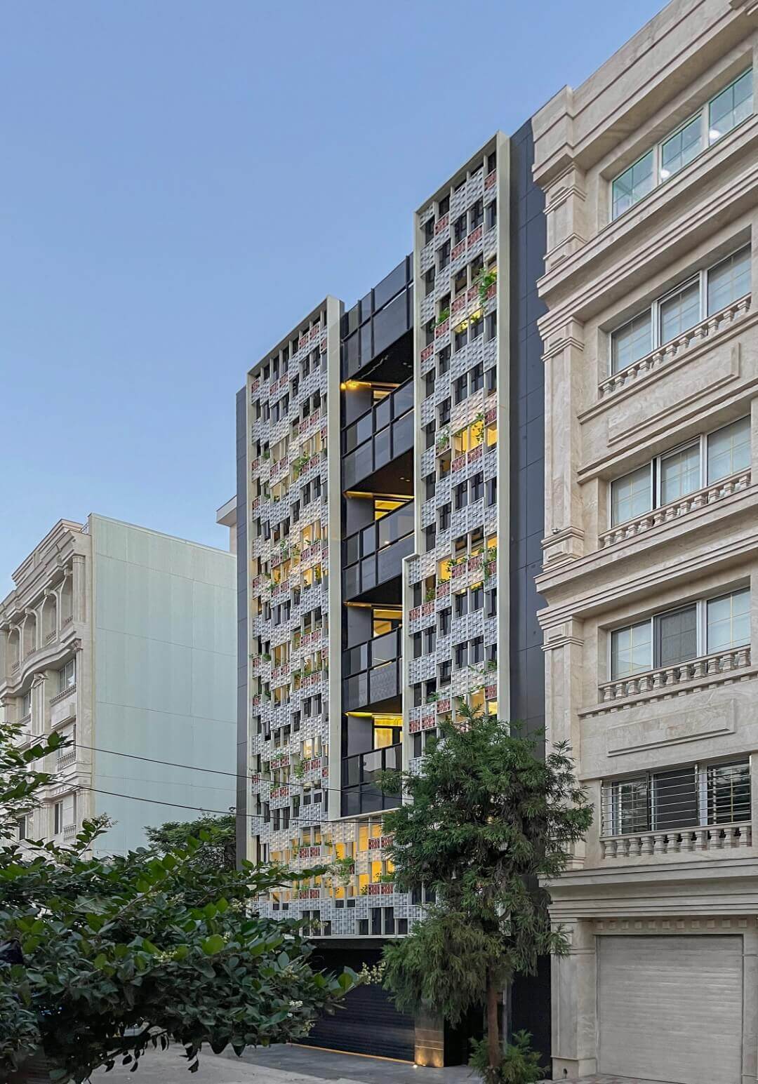 Interior of "woven curtain apartment", slide no. 1