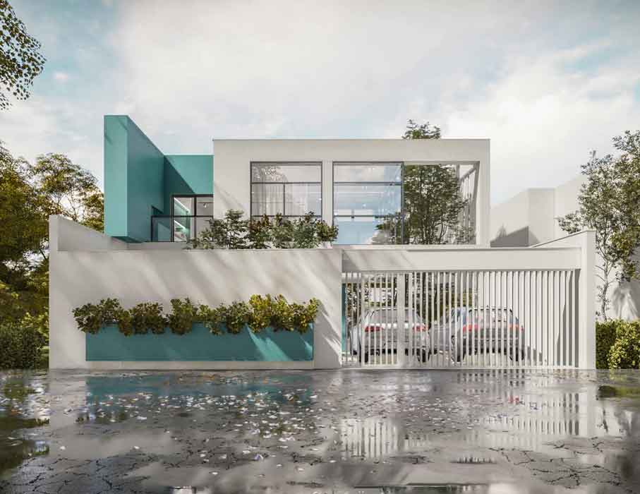 A villa near a neighbor